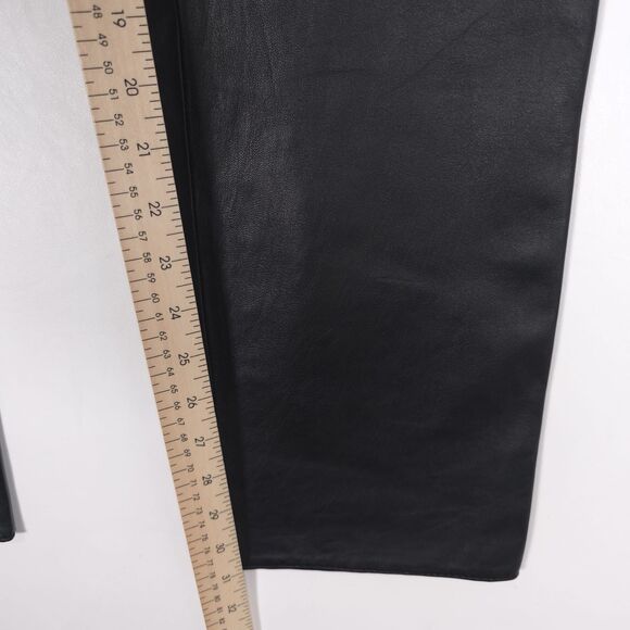 NWT Rem Garson Size 8 Pants Women’s GENUINE LEATHER Black Bootcut 90s VINTAGE - Picture 5 of 12